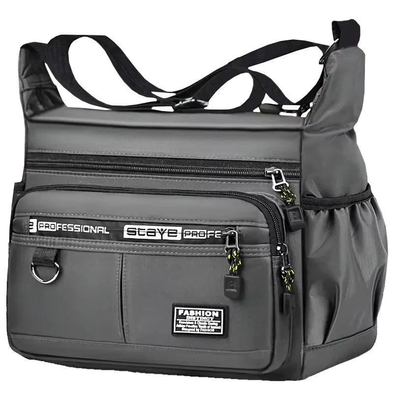 Bolso Bandolera Hombre Nylon Multicapa para Viajes de Negocios