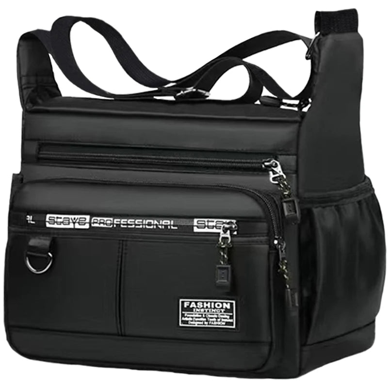 Bolso Bandolera Hombre Nylon Multicapa para Viajes de Negocios