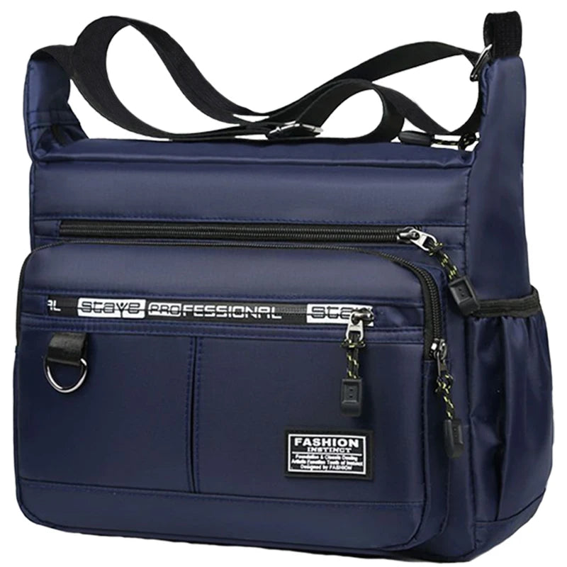 Bolso Bandolera Hombre Nylon Multicapa para Viajes de Negocios