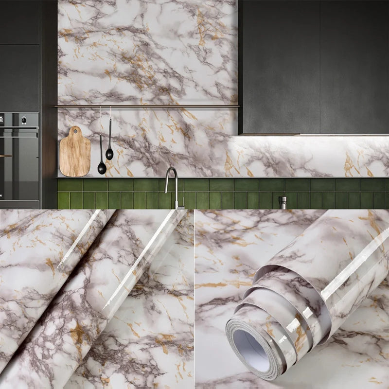 Pegatina Pared PVC 40cm Marmol Autoadhesiva Impermeable