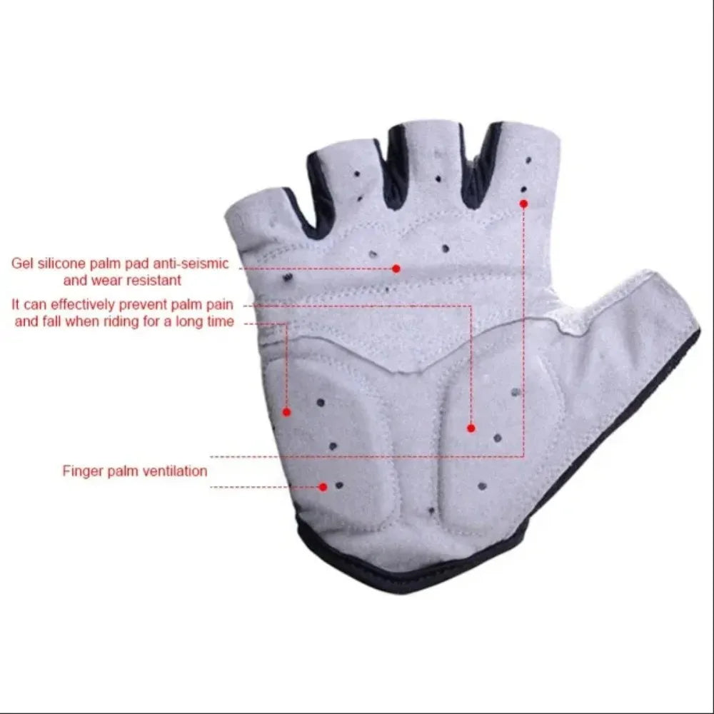 Guantes Ciclismo Medio Dedo - Transpirables y Antideslizantes Verano - Corporación Turística