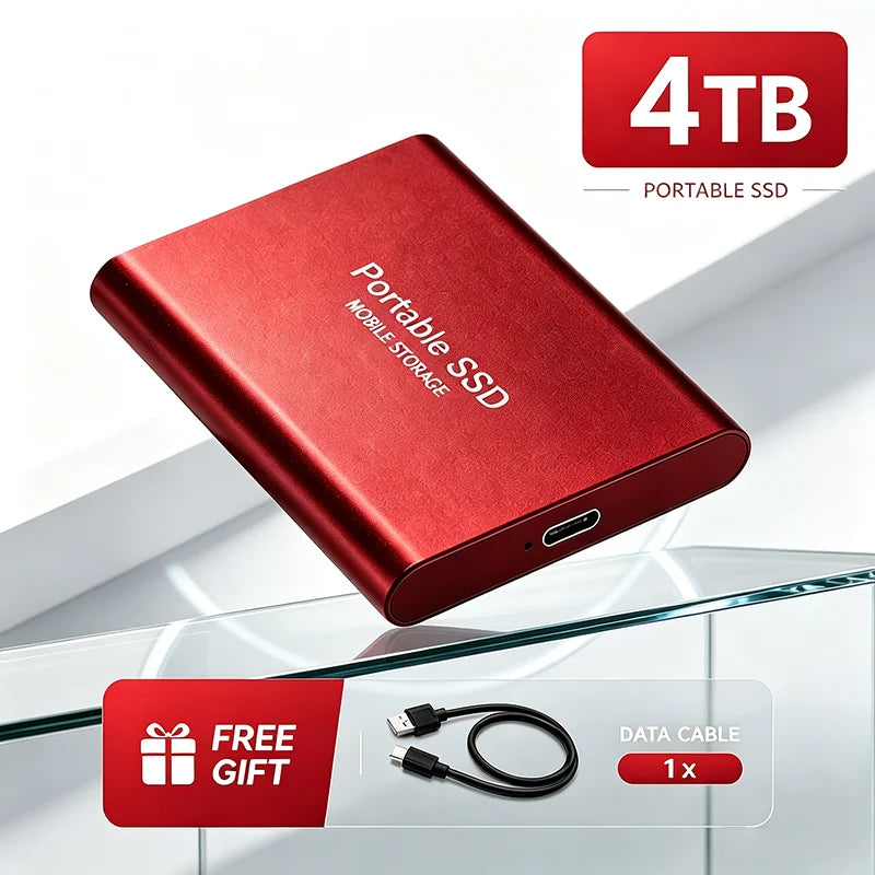 SSD Portátil 1TB/2TB USB 3.1 - Almacenamiento Móvil Rápido