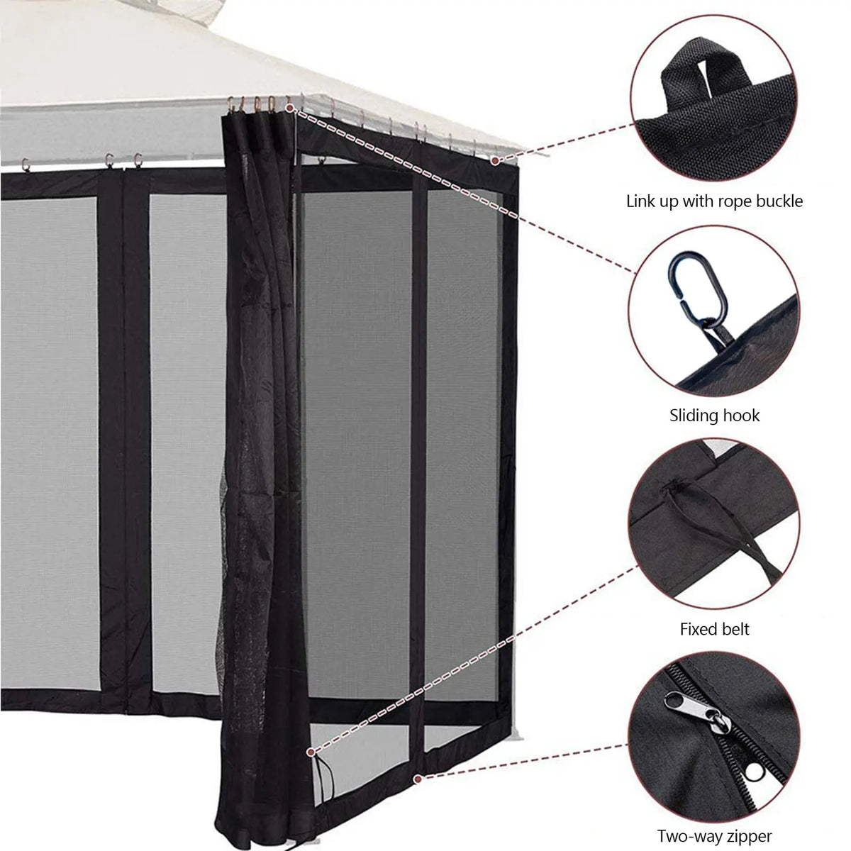 Mosquitera para Jardín 300x300cm - Malla Anti-Insectos Duradera