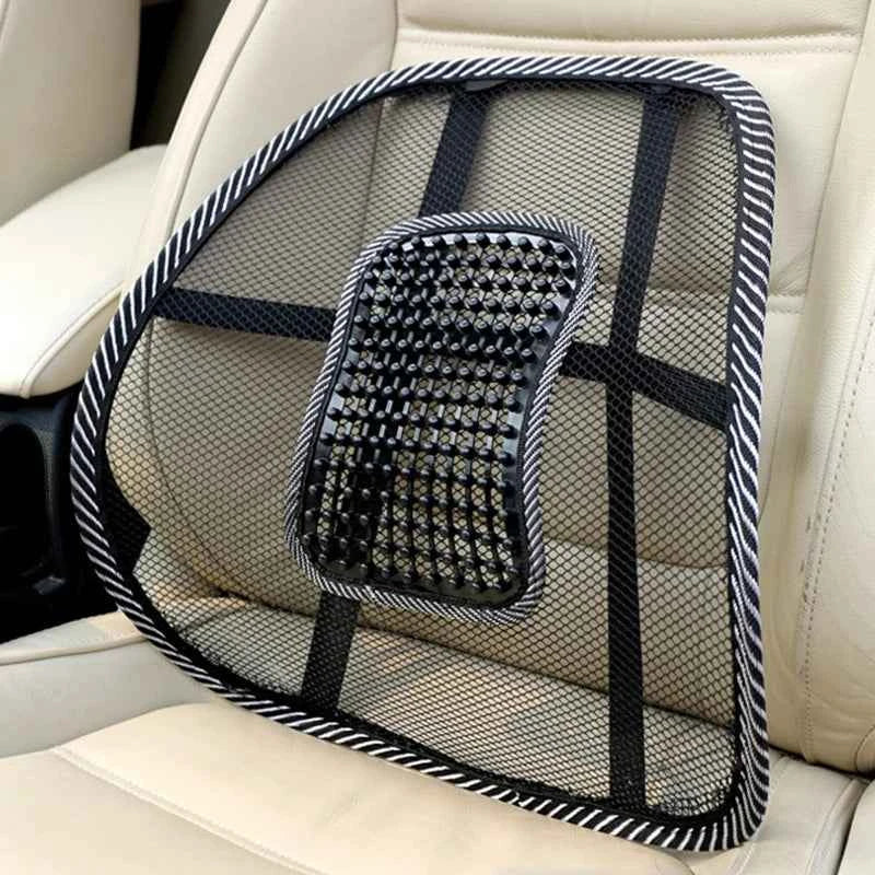 Cojín Lumbar Coche Masaje Malla Soporte Respirable - Alivio Espalda
