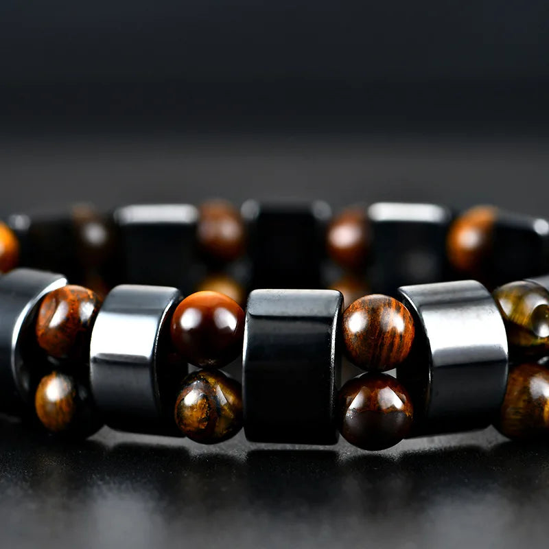 Pulsera Ojo de Tigre Hombre | Piedra Natural | Elegante y Duradera