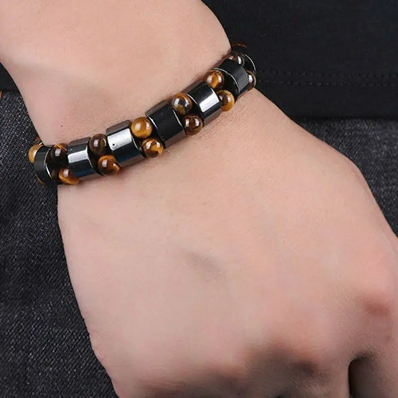Pulsera Ojo de Tigre Hombre | Piedra Natural | Elegante y Duradera