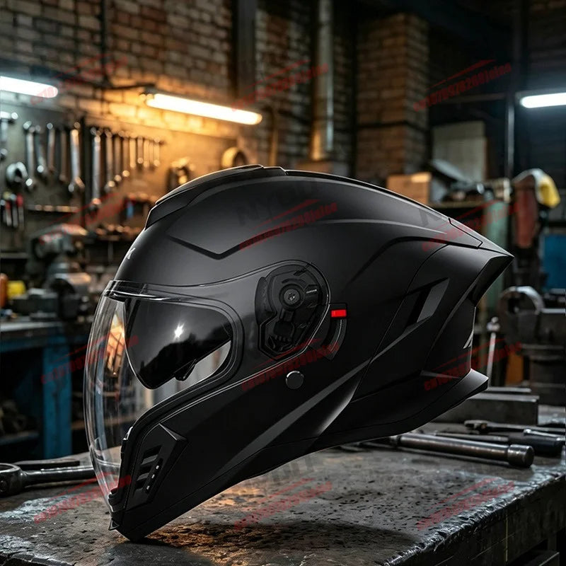 Casco Moto Doble Lente Cara Abierta Unisex 4 Estaciones