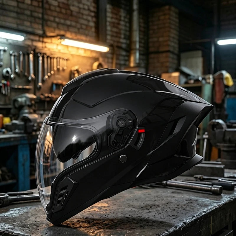 Casco Moto Doble Lente Cara Abierta Unisex 4 Estaciones