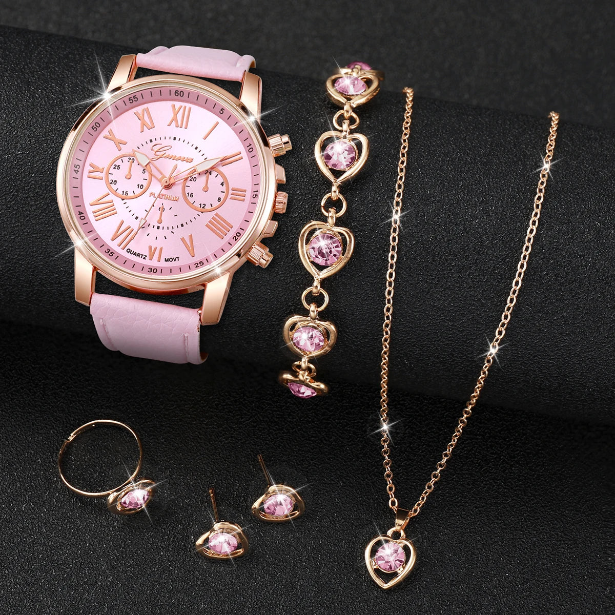 Reloj de Cuarzo Mujer: Pulsera Cuero, Joyería Corazón - Elegancia Diaria - Corporación Turística