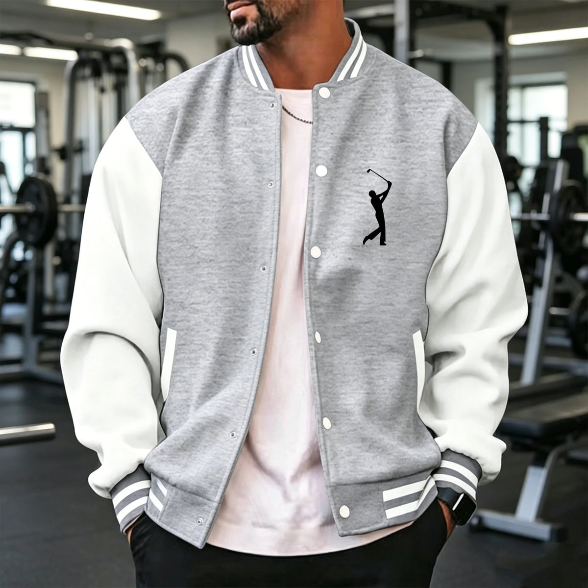Abrigo Varsity Hombre: Estilo Casual y Deportivo (S-3XL) - Corporación Turística