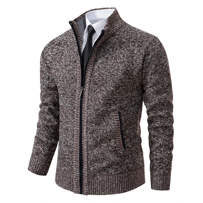 Abrigo Polar Deportivo Hombre Cuello Alto Cálido Cremallera Casual - Corporación Turística