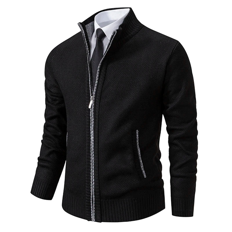 Abrigo Polar Deportivo Hombre Cuello Alto Cálido Cremallera Casual - Corporación Turística