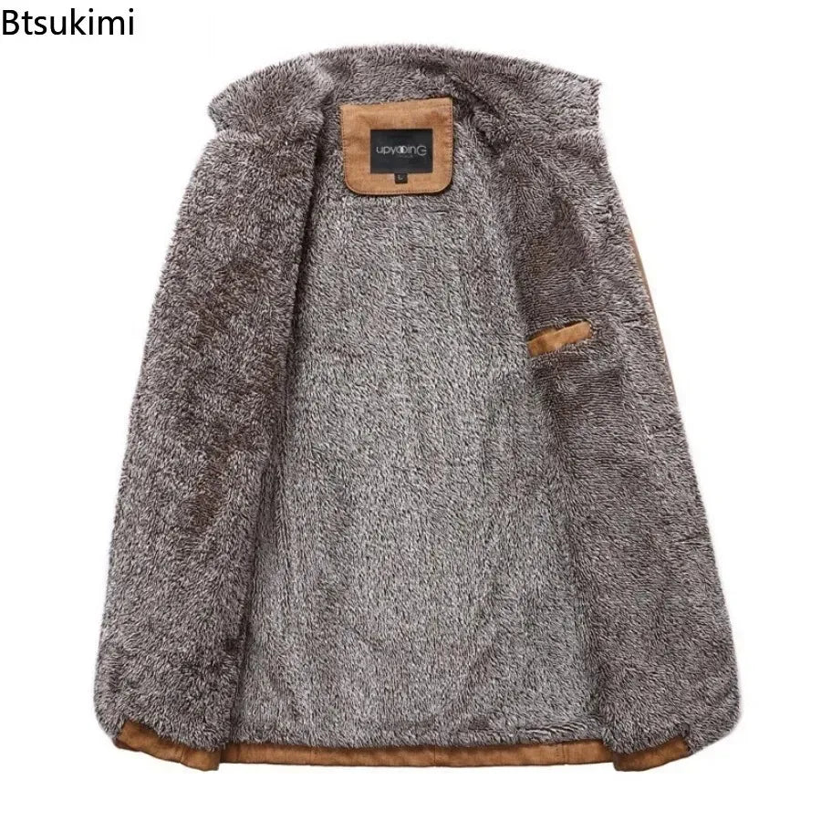 Chaqueta Cuero Hombre 2026: Abrigo Lana Slim Fit Cálido