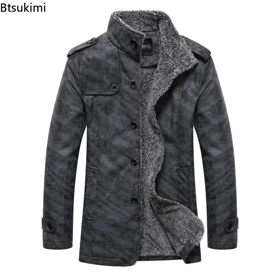 Chaqueta Cuero Hombre 2026: Abrigo Lana Slim Fit Cálido