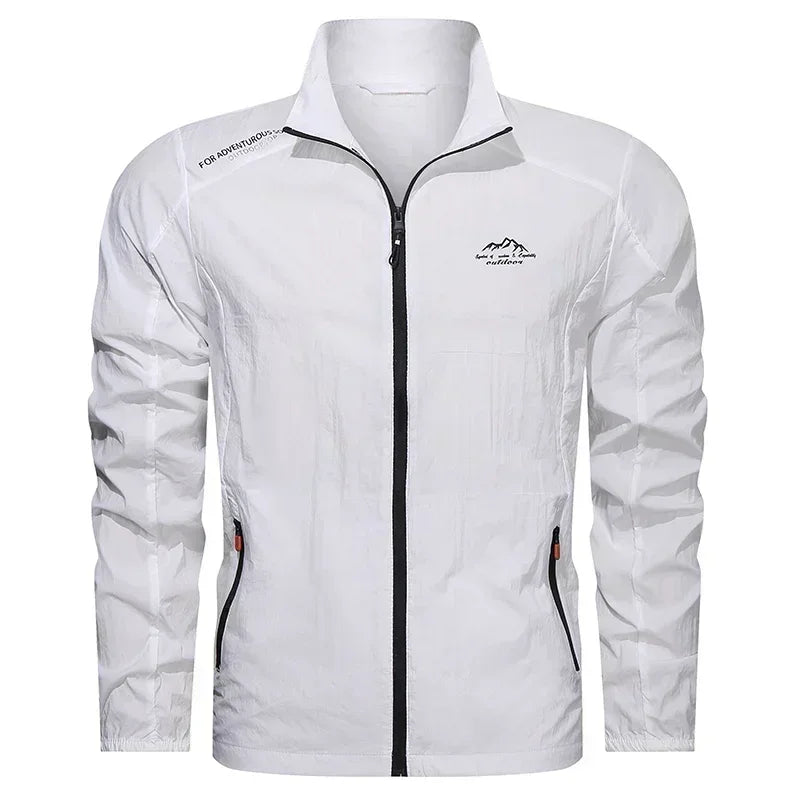 Chaqueta UPF100+ Verano Hombre: Cortavientos UV Ultraligero con Bolsillos - Corporación Turística