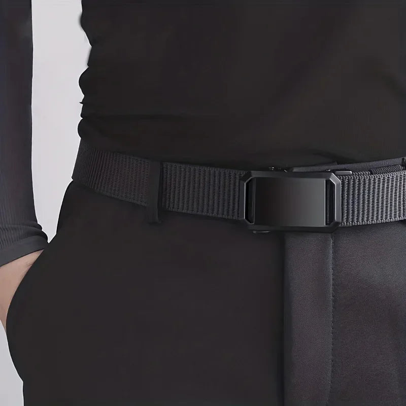 Cinturón Táctico Lona Hebilla Automática - Ideal Trabajo y Outdoor - Corporación Turística