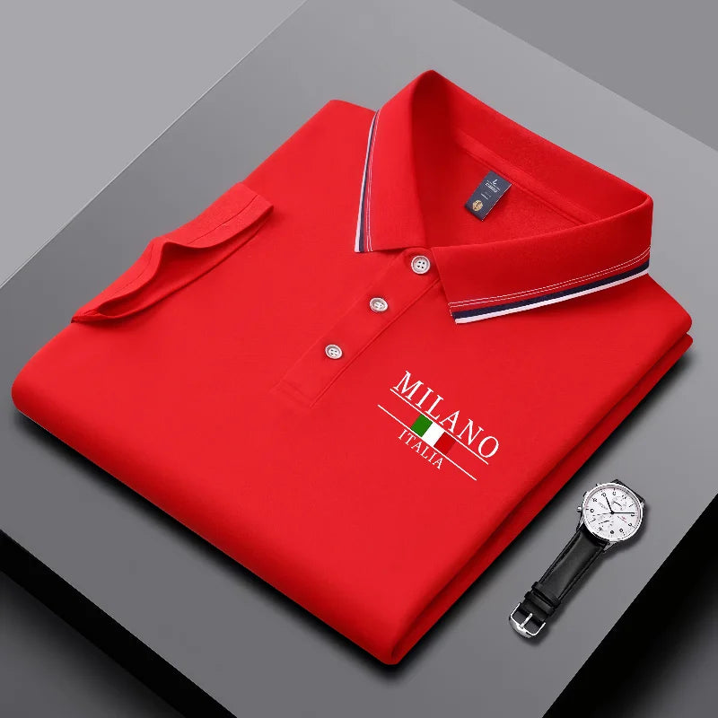 Camisa Polo Verano Hombre: Estampado Milán, Cuello Rayas | Transpirable - Corporación Turística