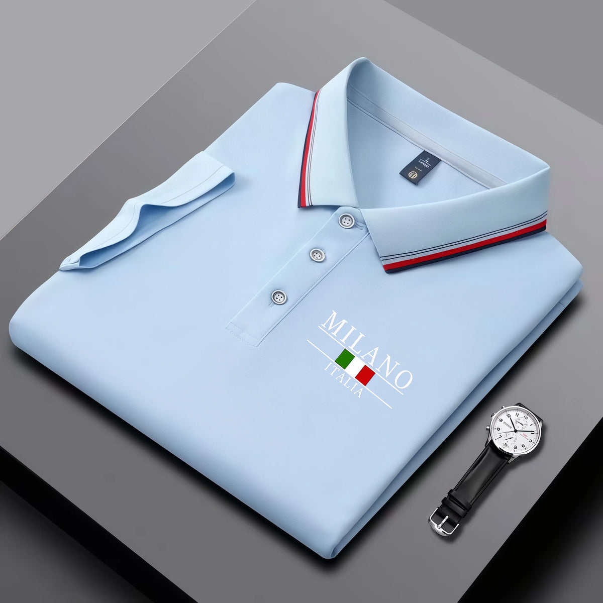 Camisa Polo Verano Hombre: Estampado Milán, Cuello Rayas | Transpirable - Corporación Turística