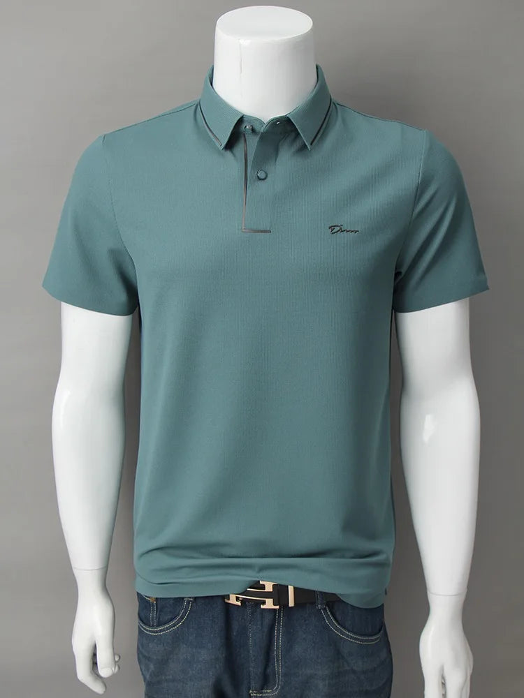 Camisa Polo Diamante Verano Hombre Manga Corta Transpirable Casual - Corporación Turística