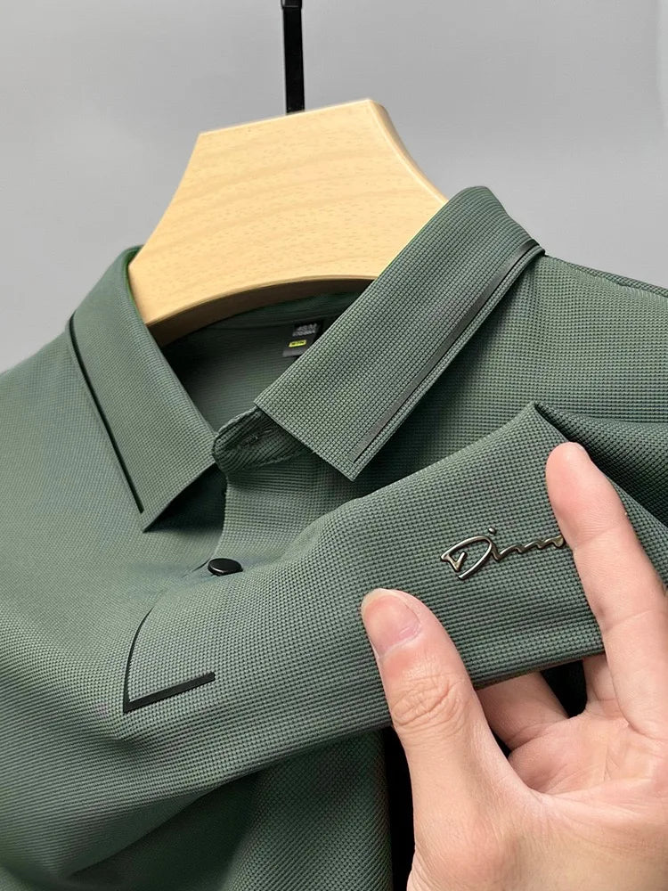 Camisa Polo Diamante Verano Hombre Manga Corta Transpirable Casual - Corporación Turística