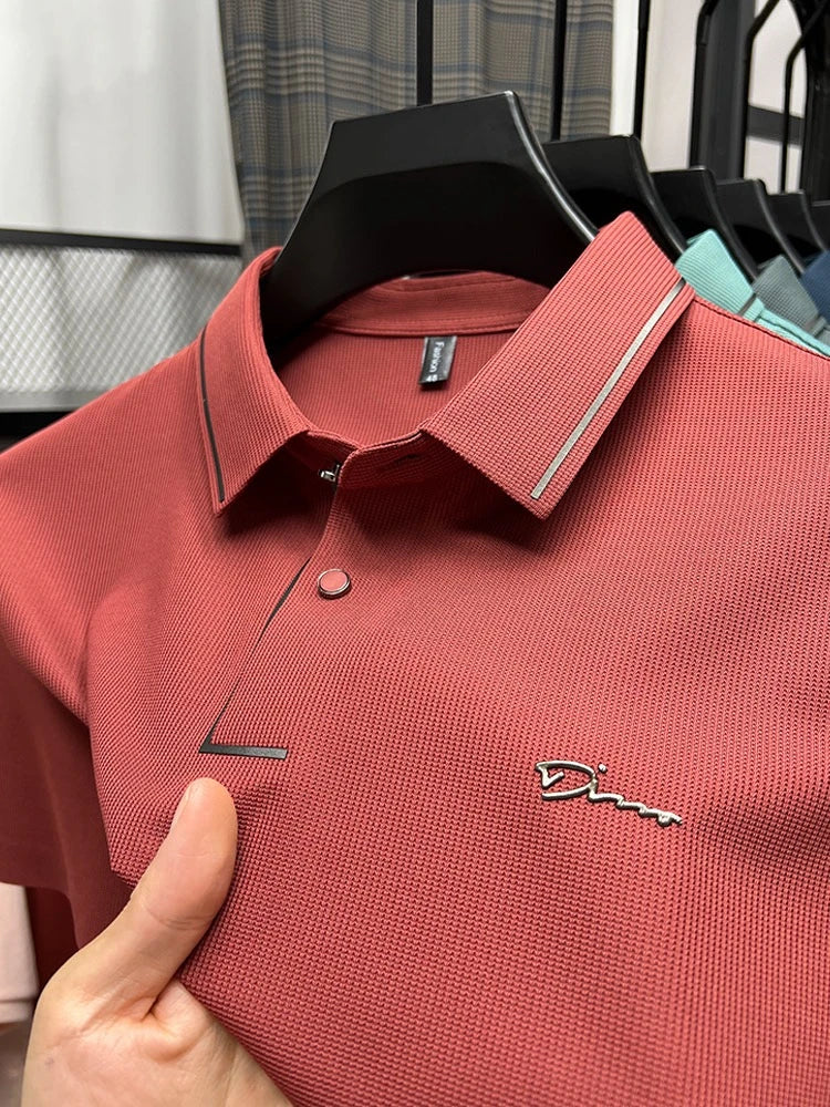 Camisa Polo Diamante Verano Hombre Manga Corta Transpirable Casual - Corporación Turística