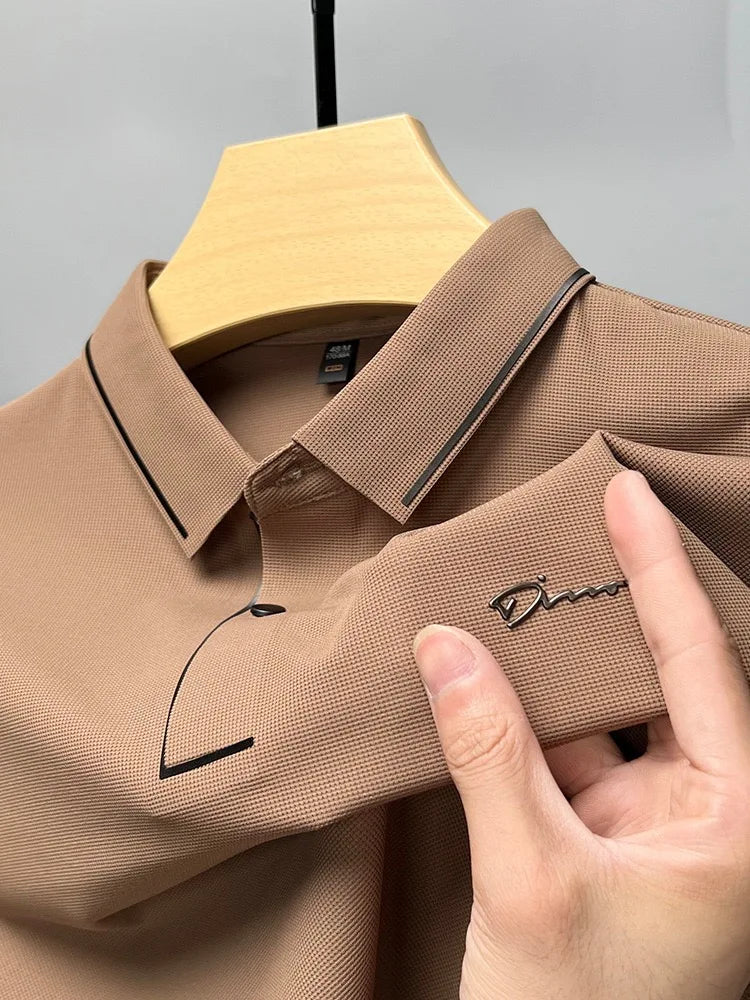 Camisa Polo Diamante Verano Hombre Manga Corta Transpirable Casual - Corporación Turística