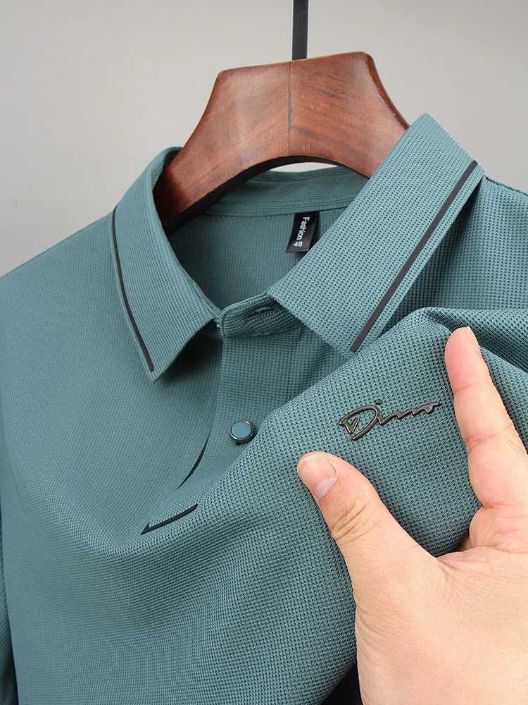 Camisa Polo Diamante Verano Hombre Manga Corta Transpirable Casual - Corporación Turística