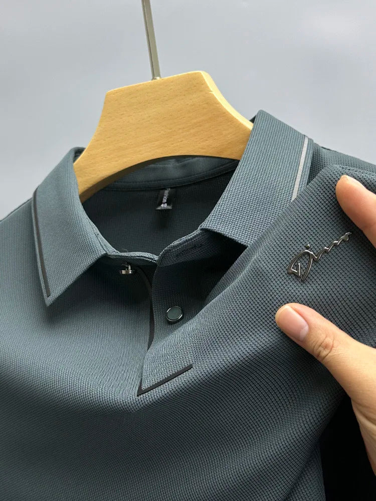Camisa Polo Diamante Verano Hombre Manga Corta Transpirable Casual - Corporación Turística