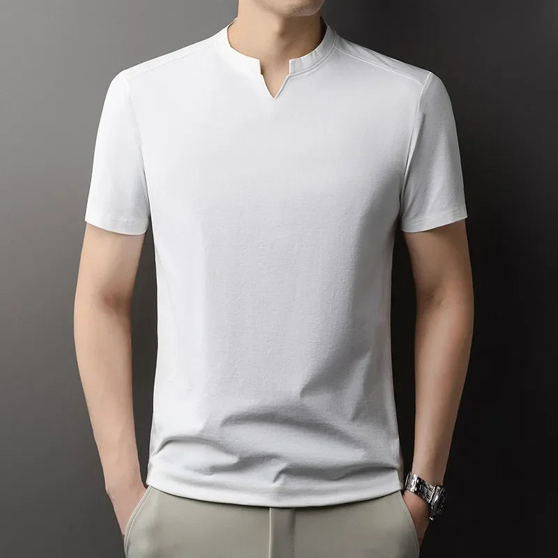Camiseta Coreana V-Neck Hombre Verano Casual Transpirable (S-4XL) - Corporación Turística