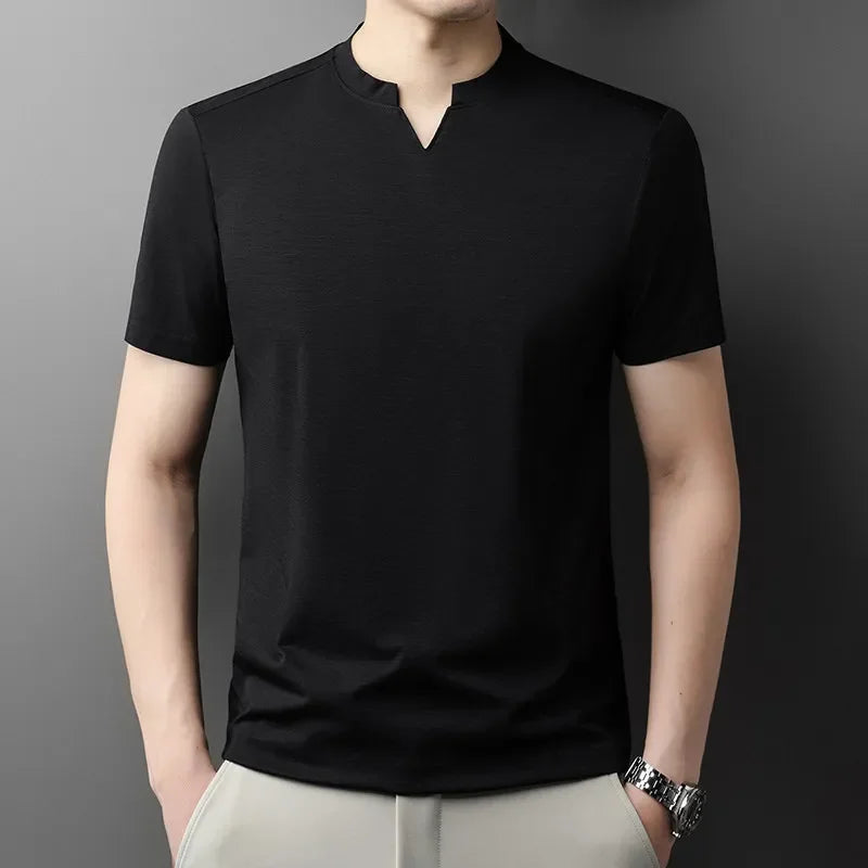 Camiseta Coreana V-Neck Hombre Verano Casual Transpirable (S-4XL) - Corporación Turística