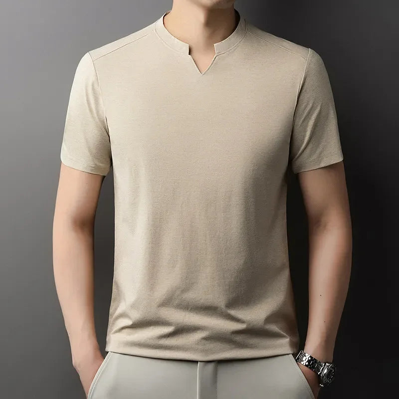 Camiseta Coreana V-Neck Hombre Verano Casual Transpirable (S-4XL) - Corporación Turística
