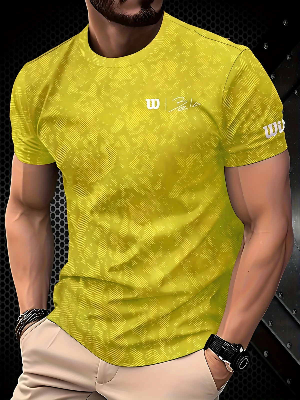 Camiseta Negra "King" Hombre: Estampado Dorado Informal