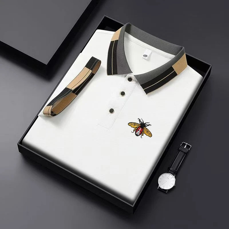 Camiseta Polo Transpirable Hombre Bordada Manga Corta Casual Verano - Corporación Turística