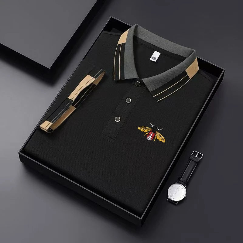 Camiseta Polo Transpirable Hombre Bordada Manga Corta Casual Verano - Corporación Turística