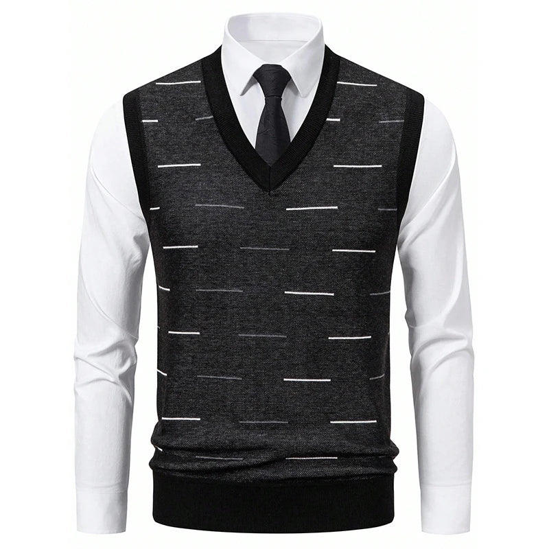 Chaleco Clásico Hombre Punto Suave Cuello V S-2XL - Corporación Turística