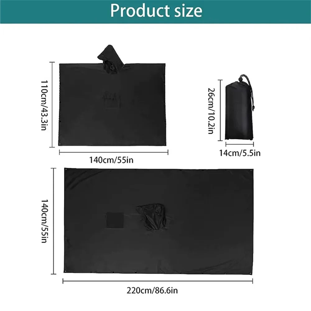 Chubasquero Militar 3 en 1: Poncho Impermeable con Capucha - Corporación Turística