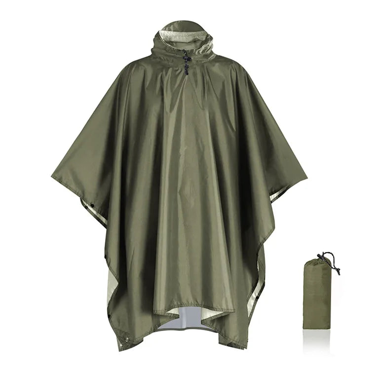 Chubasquero Militar 3 en 1: Poncho Impermeable con Capucha - Corporación Turística