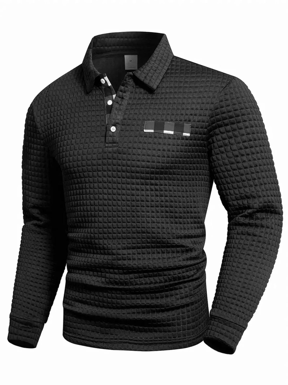 Jersey Jacquard Cuadros Primavera/Otoño Hombre Casual Textura Rejilla - Corporación Turística