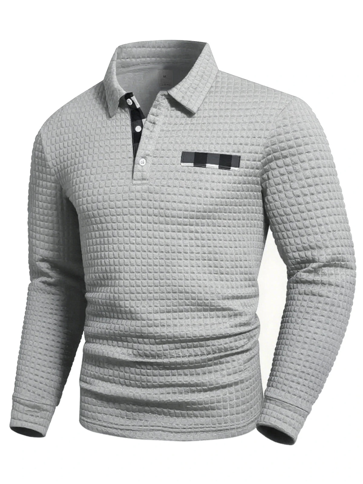 Jersey Jacquard Cuadros Primavera/Otoño Hombre Casual Textura Rejilla - Corporación Turística