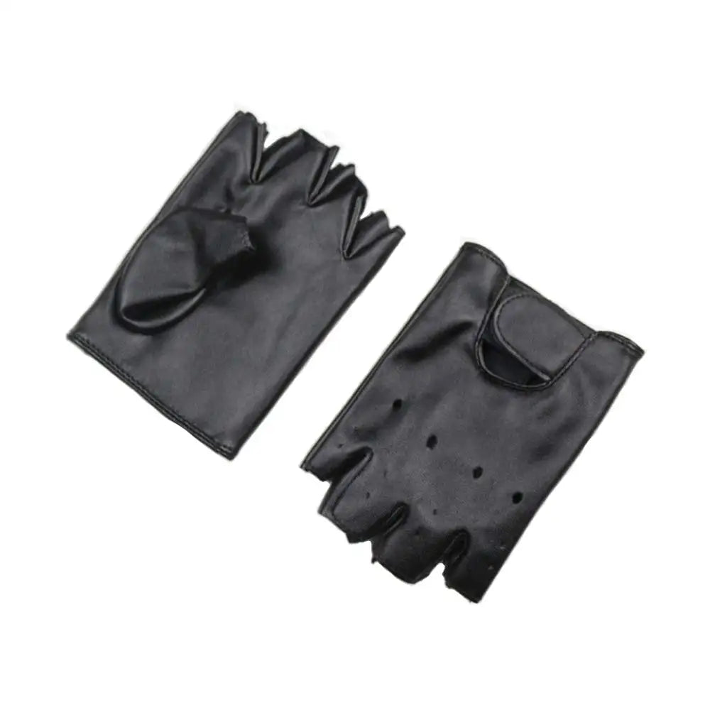 DOMEN Guantes Cuero Sintético Sin Dedos Unisex - Moto, Fitness - Corporación Turística