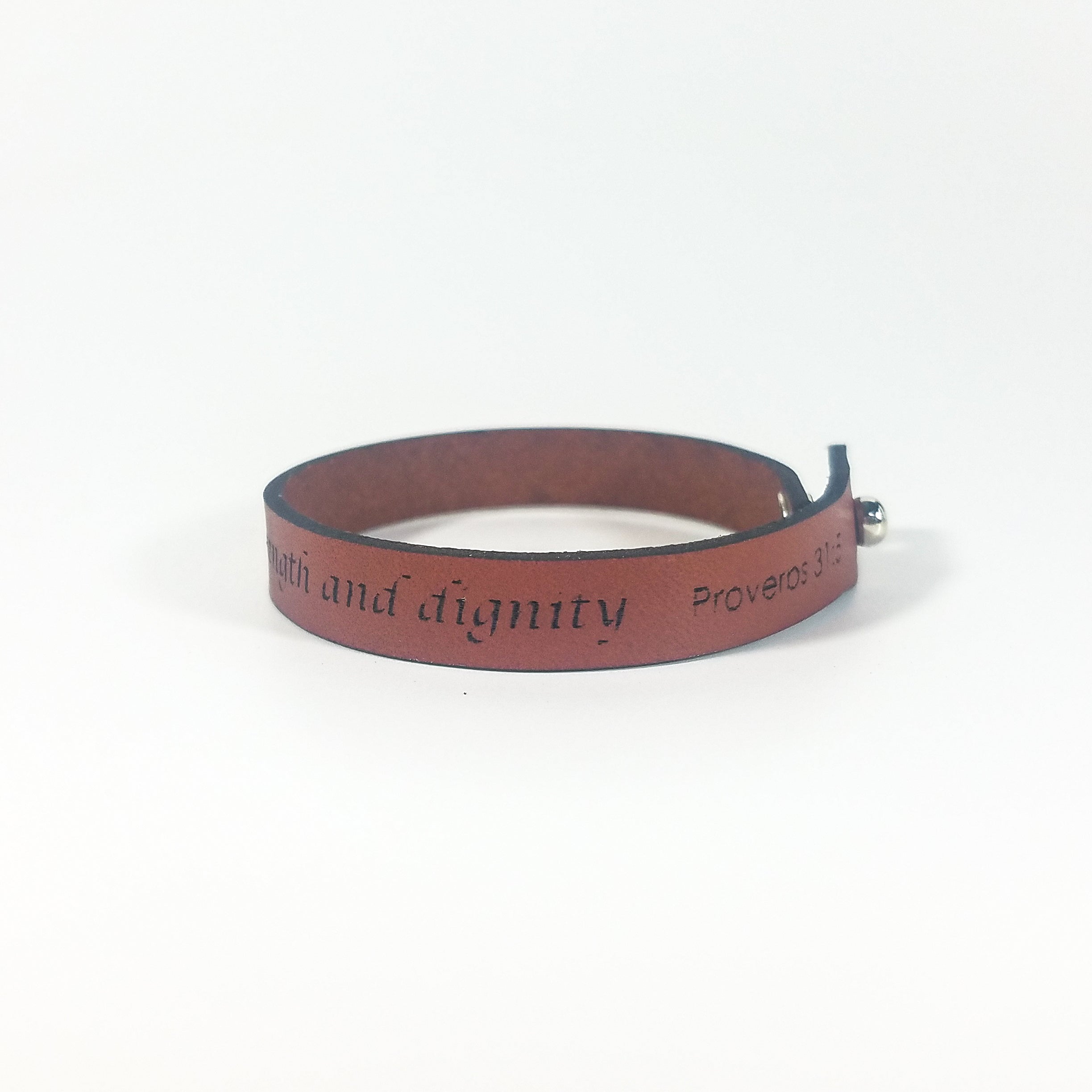 Spiritual Quote Bracelets - She is clothed with strength and dignity