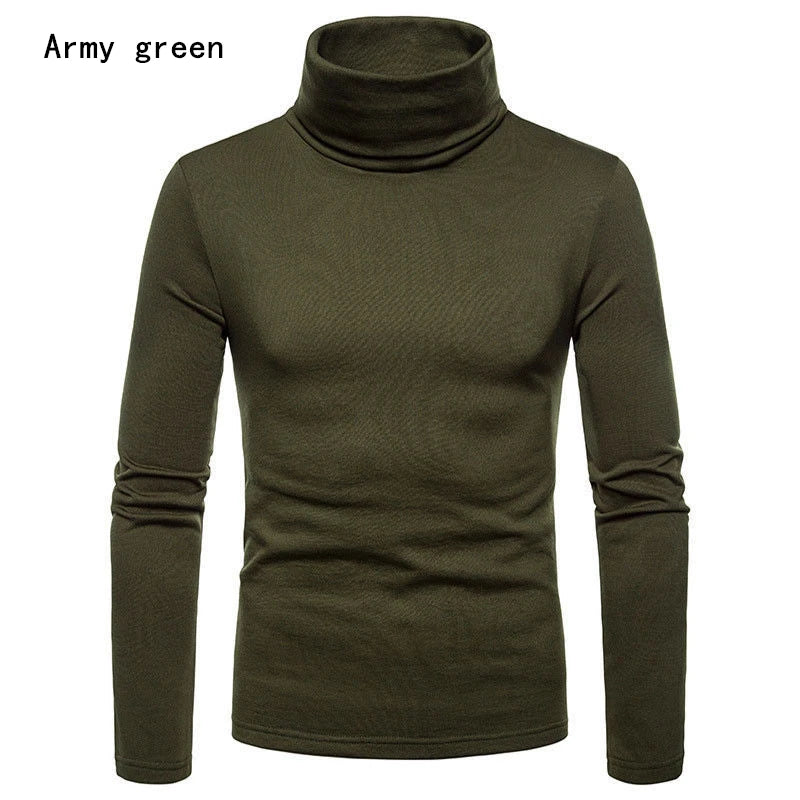 Suéter Cuello Alto Hombre Casual Térmico Manga Larga Ajustado Goocheer - Corporación Turística