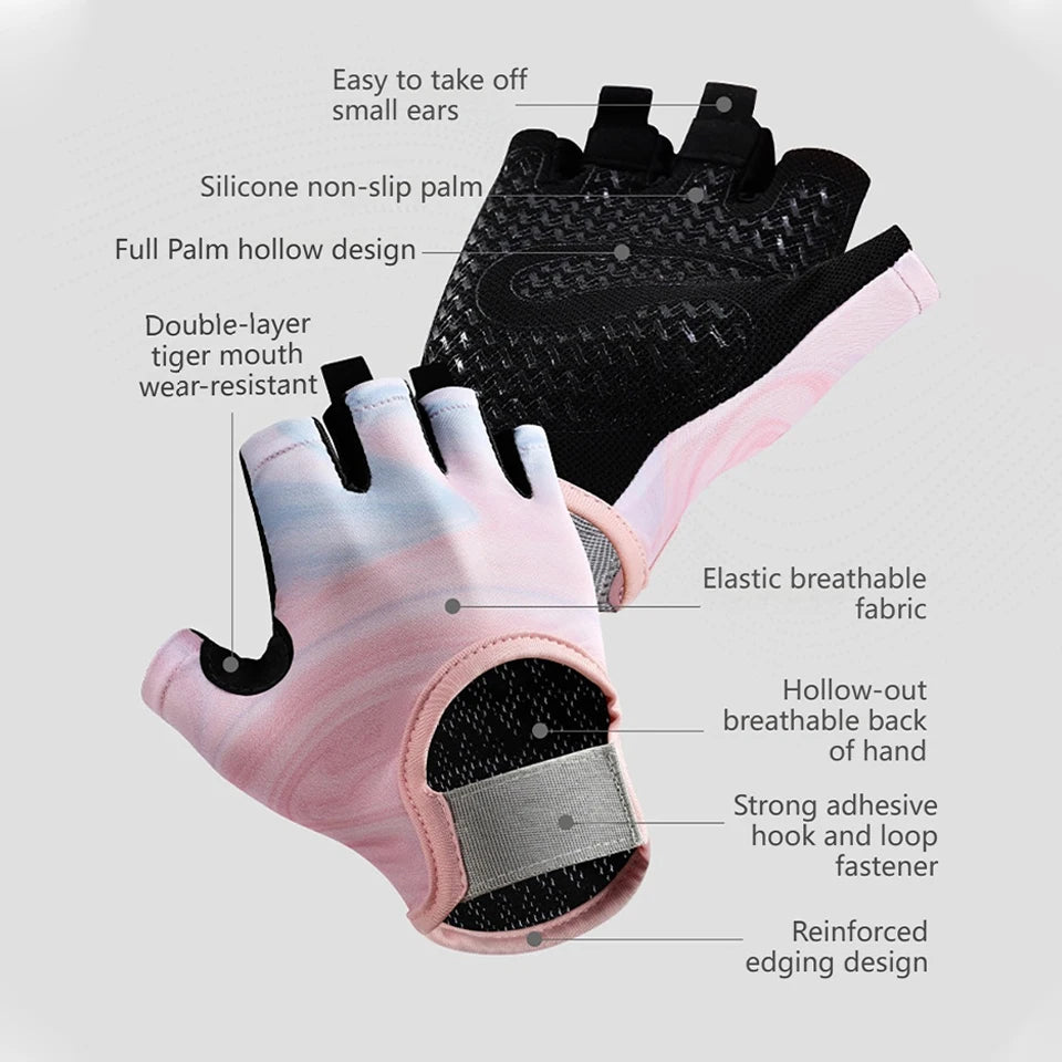 Guantes Deportivos GTUBIKE Medio Dedo Ajustables para Fitness y Ciclismo - Corporación Turística