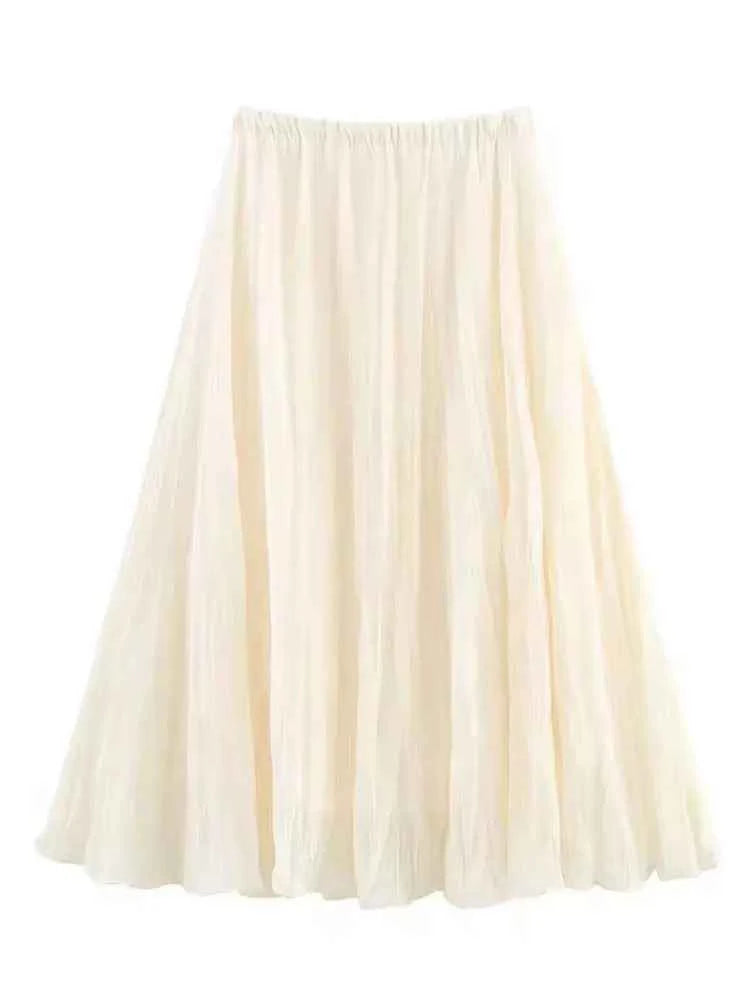 Falda Plisada Multicolor HH - Larga Verano Playa Casual