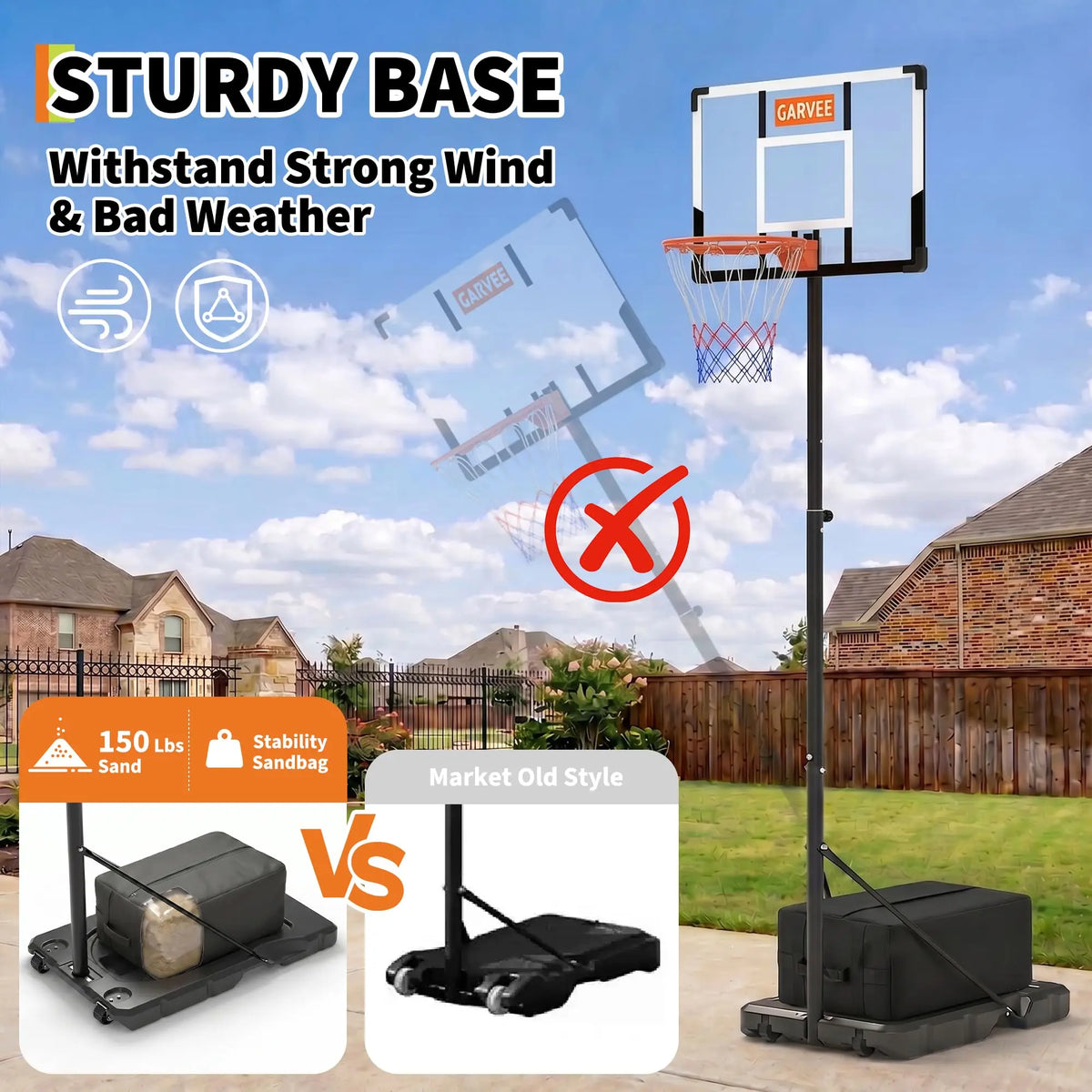 Aro Baloncesto Portátil 10ft HiMISS Niños/Adultos | Interiores/Exteriores - Corporación Turística