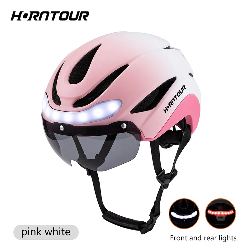 Casco Horntour HT-16 con LED: Ciclismo Profesional y Seguro - Corporación Turística