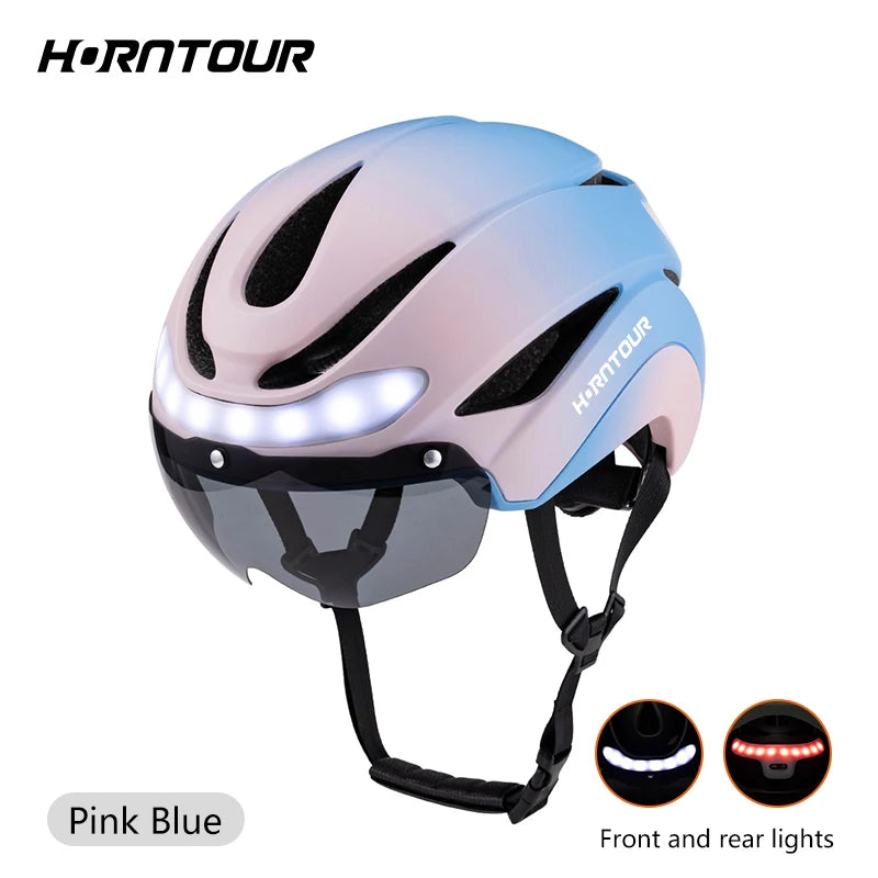 Casco Horntour HT-16 con LED: Ciclismo Profesional y Seguro - Corporación Turística