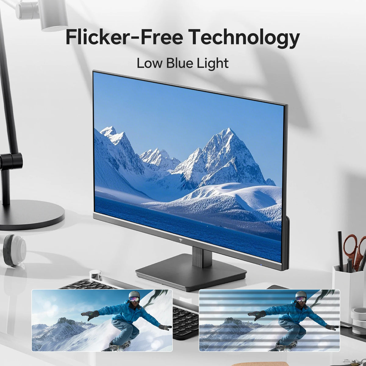 KTC 27-inch QHD IPS computer monitor with 120Hz refresh rate, black display, offering immersive visual experience.