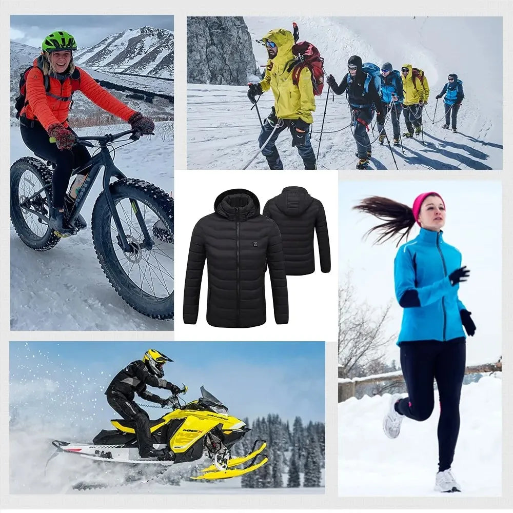 Chaqueta Calefactable 21 Zonas Hombre/Mujer LEOSOXS - Invierno Térmica USB