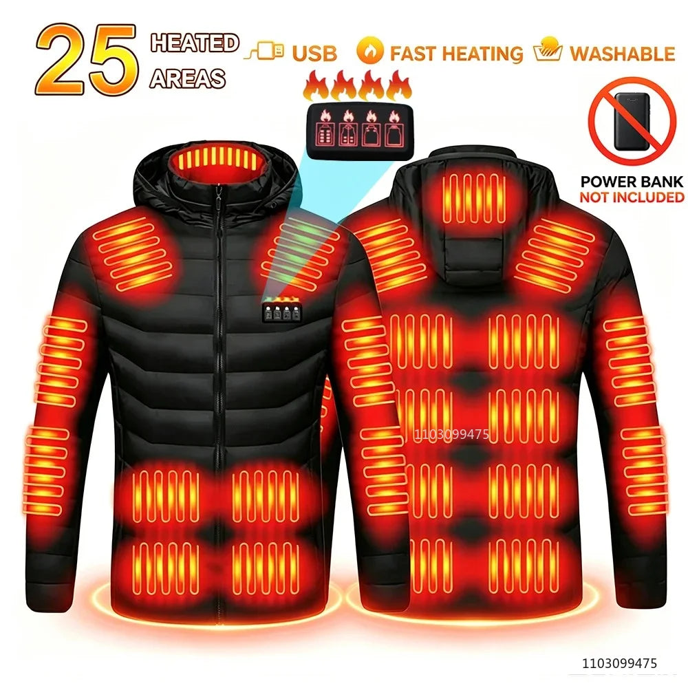 Chaqueta Calefactable 21 Zonas Hombre/Mujer LEOSOXS - Invierno Térmica USB